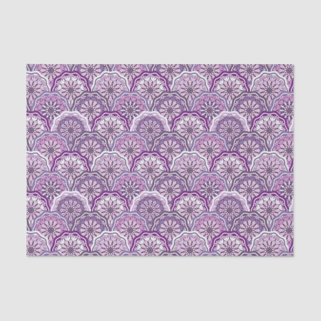 Papel De Seda Teste padrão do vintage (Frente )