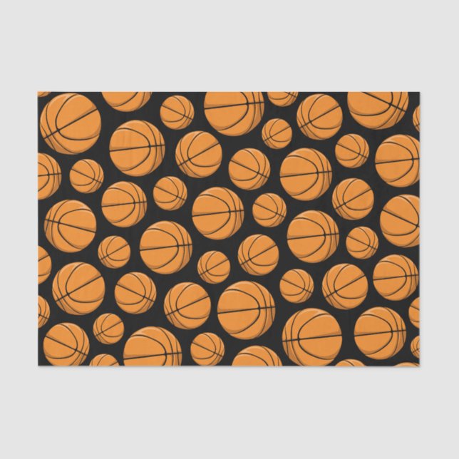 Papel De Seda Teste padrão dos basquetebol (Frente )
