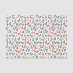 Papel De Seda Teste padrão dos Scarves & das luvas do inverno