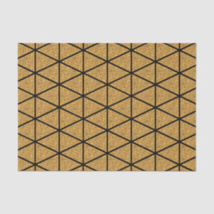 Papel De Seda Teste padrão Dourado do triângulo