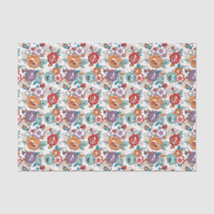Papel De Seda Teste padrão floral 5 da elegância abstrata