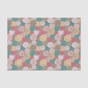 Papel De Seda Teste padrão floral à moda. Floral brilhante