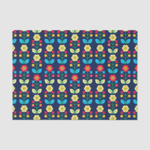 Papel De Seda Teste padrão floral colorido