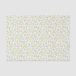 Papel De Seda Teste padrão floral da aguarela