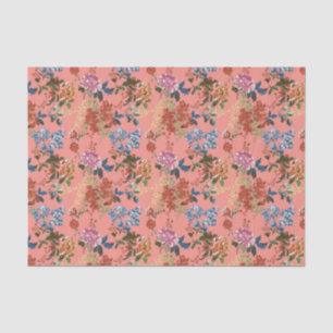 Papel De Seda Teste padrão floral de chintz do vintage no fundo