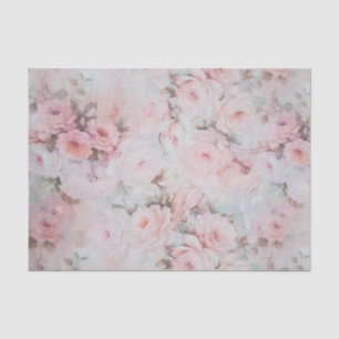 Papel De Seda Teste padrão floral do vintage cor-de-rosa boémi