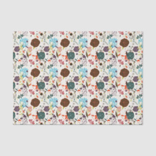 Papel De Seda Teste padrão floral retro 2