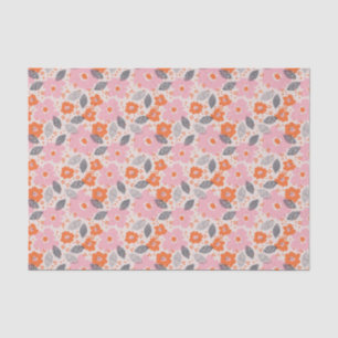 Papel De Seda Teste padrão floral retro bonito