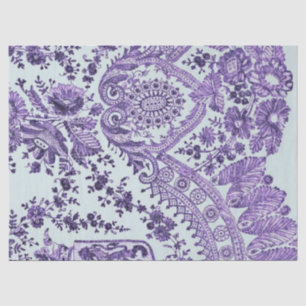 Papel De Seda Teste padrão floral roxo do laço