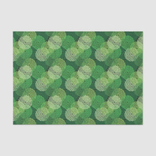 Papel De Seda Teste padrão floral verde