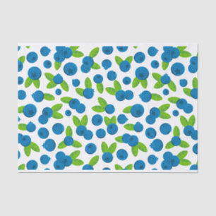 Papel De Seda Teste padrão fresco do mirtilo