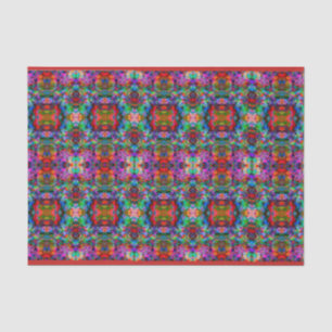 Papel De Seda Teste padrão Funky do caleidoscópio
