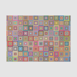 Papel De Seda Teste padrão geométrico retro do azulejo