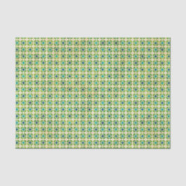 Papel De Seda Teste padrão geométrico verde e azul