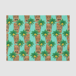 Papel De Seda Teste padrão havaiano da repetição de Tiki
