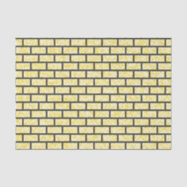 Papel De Seda Teste padrão inspirado amarelo, clássico, de 8