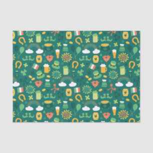 Papel De Seda Teste padrão irlandês bonito do ícone