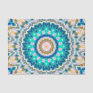 Papel De Seda Teste padrão kaleidoscopic do azulejo do mosaico
