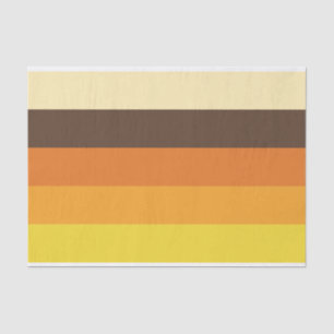 Papel De Seda teste padrão listrado retro da cor 70s