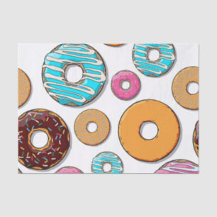 Papel De Seda Teste padrão lunático da rosquinha brilhante