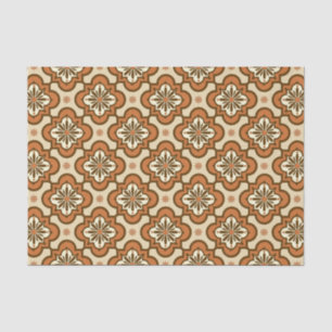 Papel De Seda Teste padrão marroquino do azulejo - oxidação e