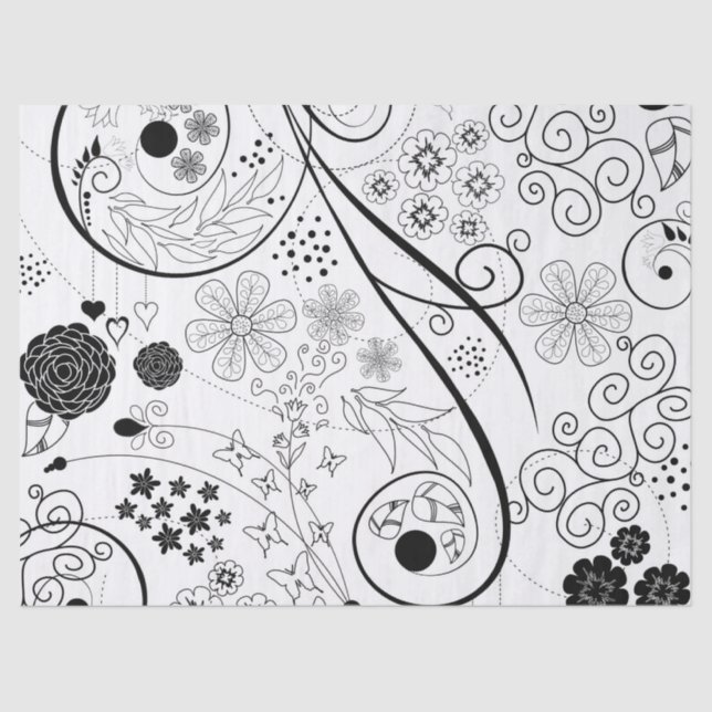 Papel De Seda Teste padrão na moda Funky retro (Frente )