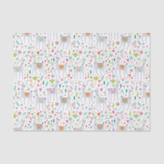 Papel De Seda Teste padrão Pastel bonito do lama