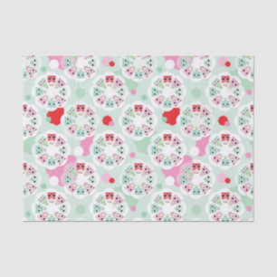 Papel De Seda teste padrão pastel do fundo da coruja da flor