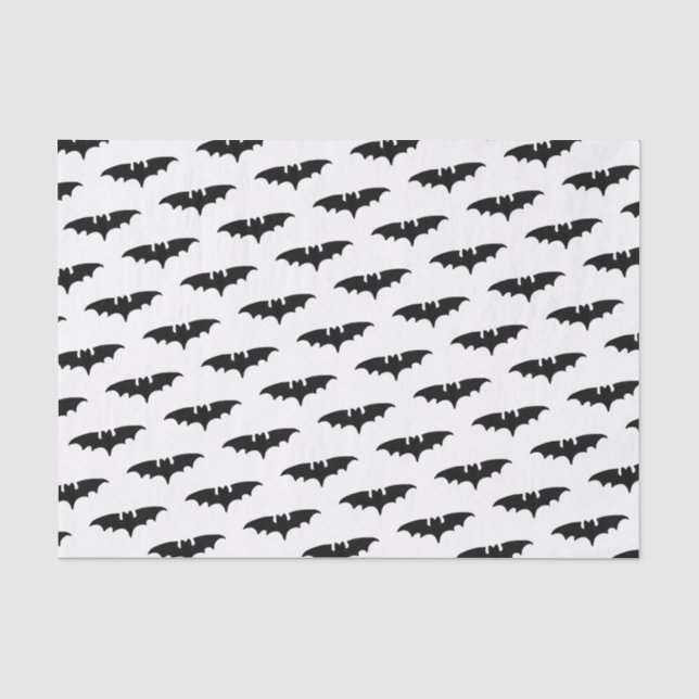 Papel De Seda Teste padrão preto & branco do bastão (Frente )