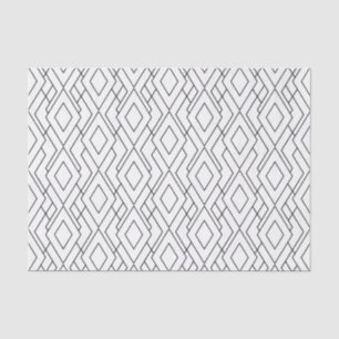 Papel De Seda Teste padrão preto e branco do diamante do art
