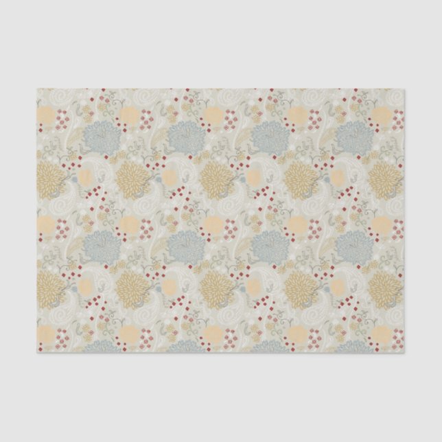 Papel De Seda teste padrão que indica o jardim encaracolado (Frente )