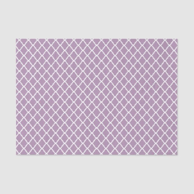 Papel De Seda Teste padrão roxo de Quatrefoil do marroquino da (Frente )