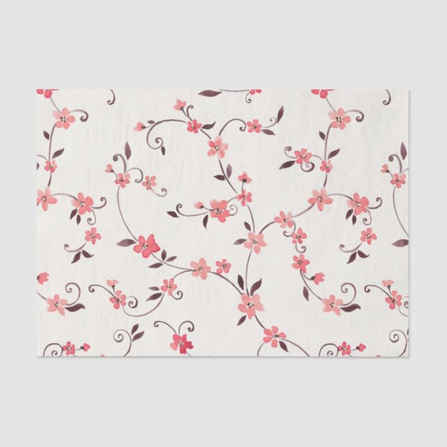 Papel De Seda Teste padrão sem emenda da aguarela com primavera (Frente )