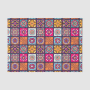Papel De Seda Teste padrão telhado floral da mandala espiritual