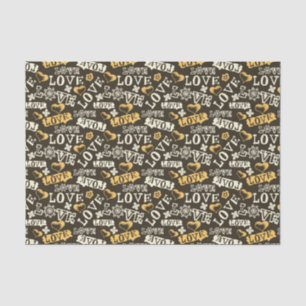Papel De Seda Teste padrão tirado mão do amor