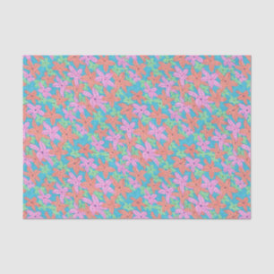 Papel De Seda Teste padrão tropical da estrela do mar