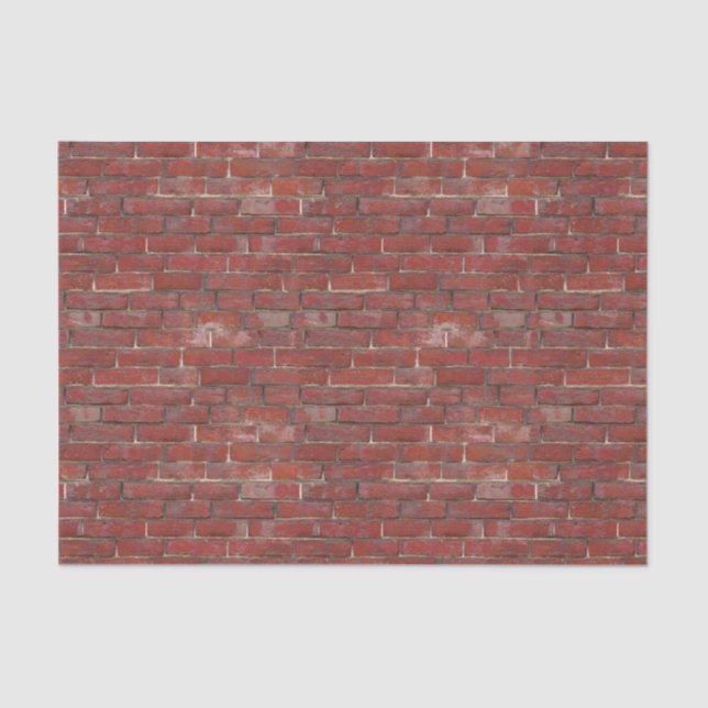 Papel De Seda Teste padrão urbano dos tijolos vermelhos escuro (Frente )