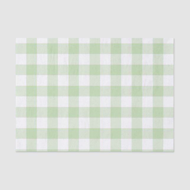 Papel De Seda Teste padrão verde da verificação do búfalo (Frente )