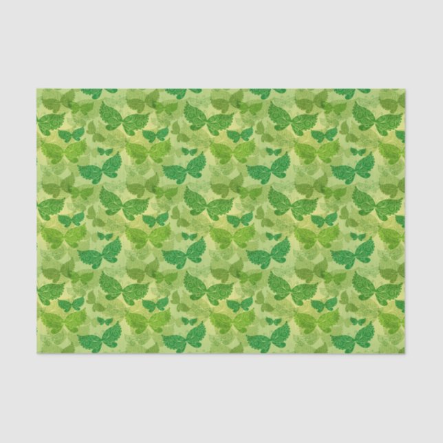 Papel De Seda Teste padrão verde do primavera (Frente )
