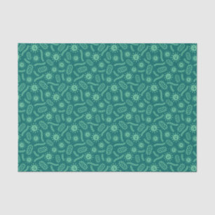 Papel De Seda Teste padrão verde dos micróbios