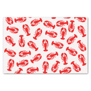 Papel De Seda Teste padrão vermelho bonito do animal da lagosta