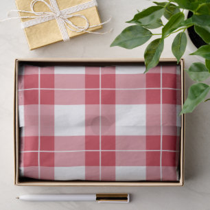 Papel De Seda Teste padrão vermelho e branco clássico da xadre