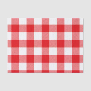 Papel De Seda Teste padrão vermelho e branco da verificação d