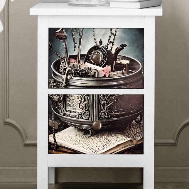 Papel De Seda Testemunhas Antigas com Cauldron e Livros Ortográf (Criador carregado)