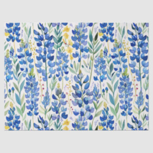 Papel De Seda Texas Bluebonnet Wildflower Pattern