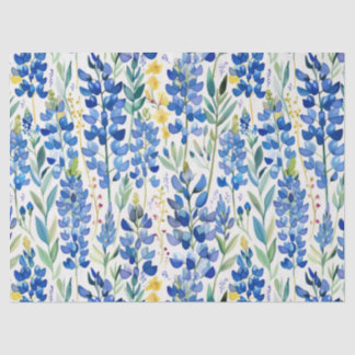 Papel De Seda Texas Bluebonnet Wildflower Pattern