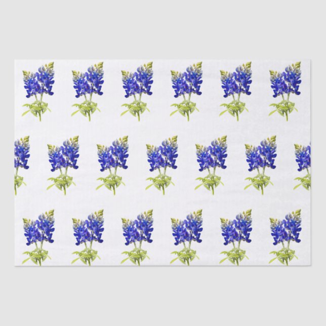 Papel De Seda Texas Bluebonnets, (Frente )