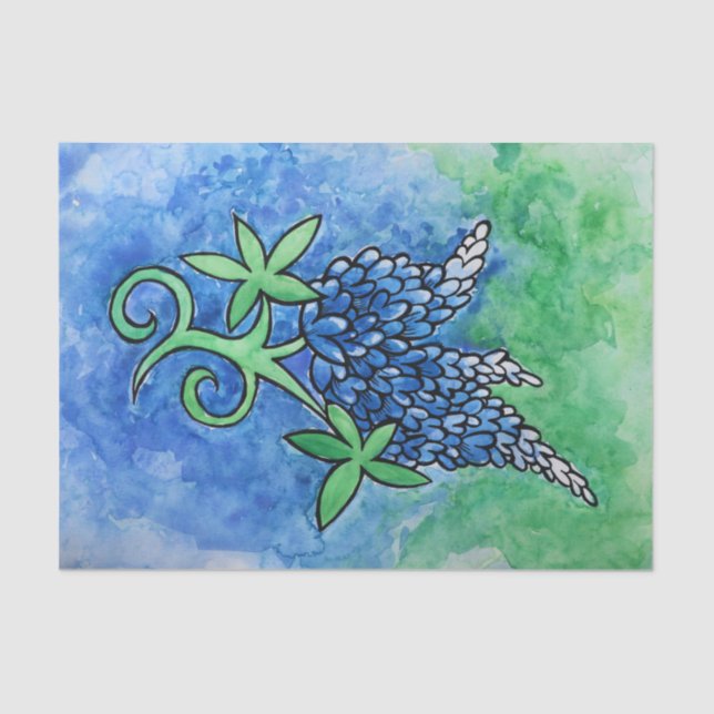 Papel De Seda Texas Bluebonnets (Frente )