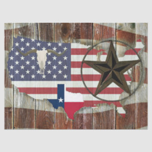 Papel De Seda Texas Lone Star Texas Long Horn