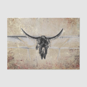 Papel De Seda Têxteis Russos do Caveira Negra Ocidental